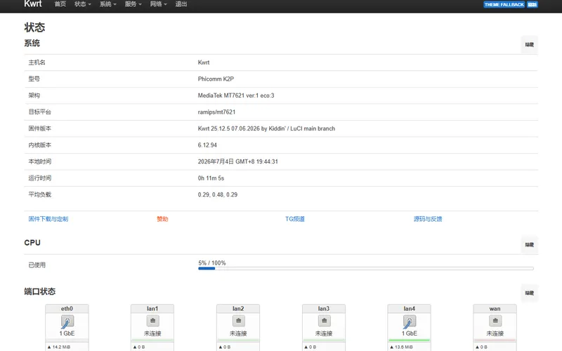 OpenWrt 管理后台
